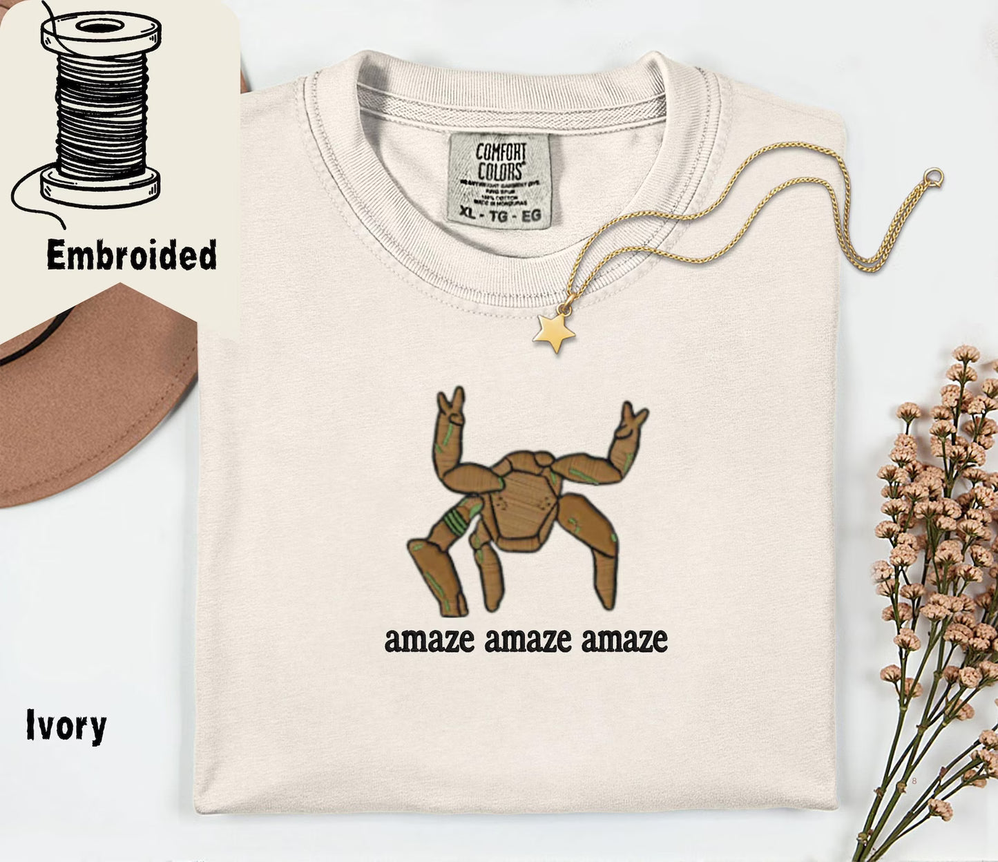Embroidered Rocky Alien Shirt, Project Hail Mary Inspired Tee, Comfort Colors Cotton